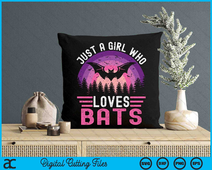 Vintage Bat Just A Girl Who Loves Bats Funny Bat Halloween SVG PNG Digital Cutting File Vintage Bat Just A Girl Who Loves Bats Funny Bat Halloween SVG PNG Digital Cutting File