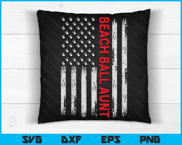 Vintage Beach Ball Aunt USA Flag SVG PNG Digital Printable Files Vintage Beach Ball Aunt USA Flag SVG PNG Digital Printable Files