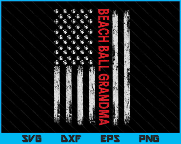 Vintage Beach Ball Grandma USA Flag SVG PNG Digital Printable Files