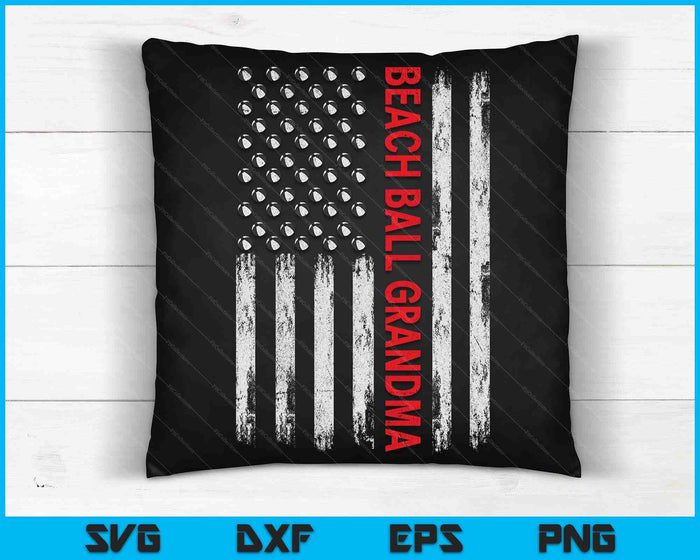 Vintage Beach Ball Grandma USA Flag SVG PNG Digital Printable Files Vintage Beach Ball Grandma USA Flag SVG PNG Digital Printable Files