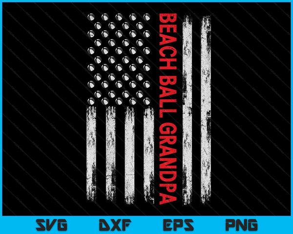 Vintage Beach Ball Grandpa USA Flag SVG PNG Digital Printable Files