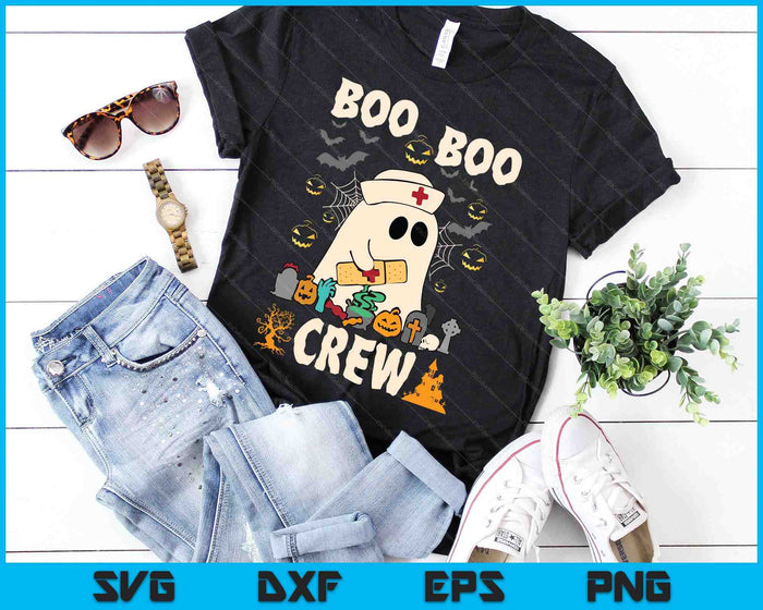 Boo Boo Crew Enfermera Fantasma Disfraz de Halloween SVG PNG Archivos de corte digital Boo Boo Crew Enfermera Fantasma Disfraz de Halloween SVG PNG Archivos de corte digital