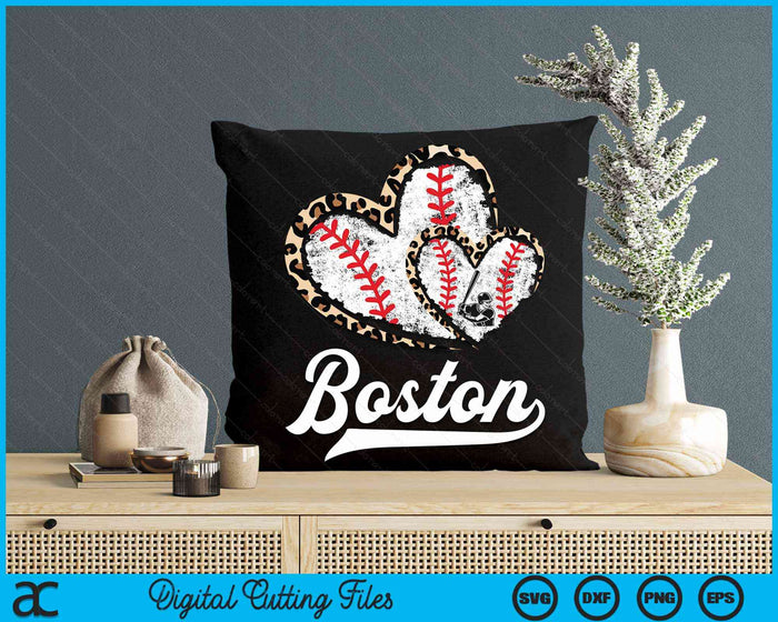 Vintage Boston Baseball Leopard Heart Baseball Fans SVG PNG Digital Cutting Files Vintage Boston Baseball Leopard Heart Baseball Fans SVG PNG Digital Cutting Files