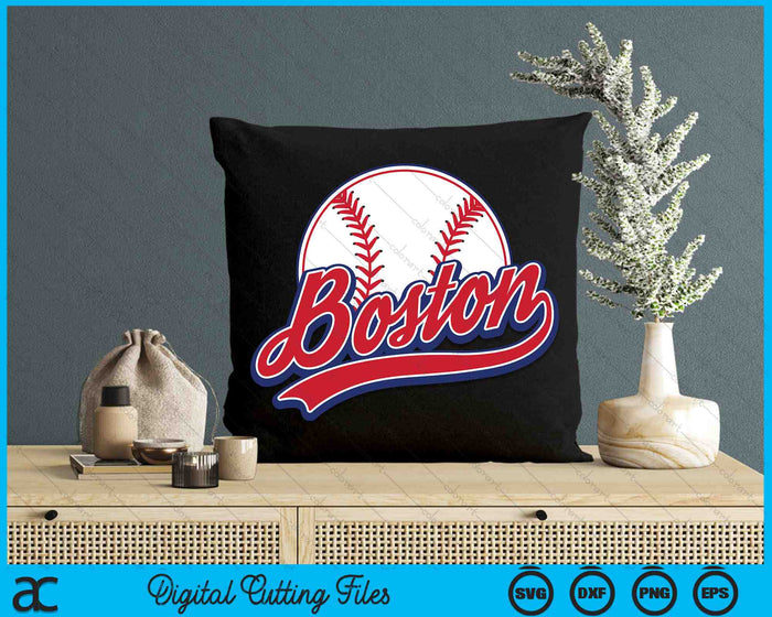 Vintage Boston Cityscape Baseball SVG PNG Digital Cutting Files Vintage Boston Cityscape Baseball SVG PNG Digital Cutting Files