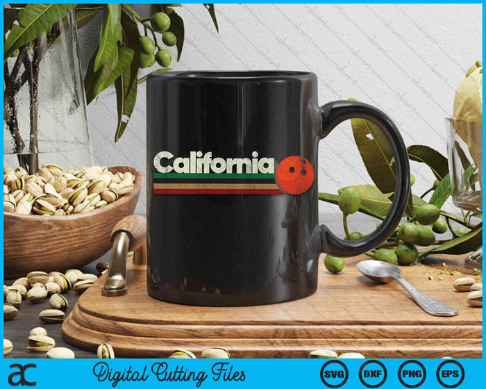 Vintage Bowling California Bowling Retro Stripes SVG PNG Digital Cutting Files Vintage Bowling California Bowling Retro Stripes SVG PNG Digital Cutting Files