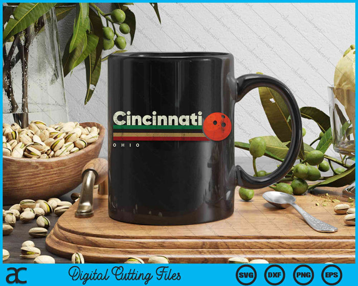 Vintage Bowling Cincinnati City Bowling Retro Stripes SVG PNG Digital Cutting Files Vintage Bowling Cincinnati City Bowling Retro Stripes SVG PNG Digital Cutting Files