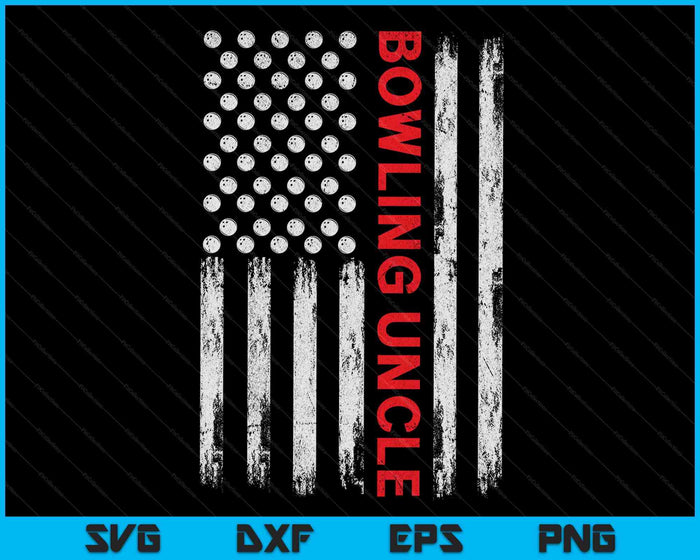 Vintage Bowling Uncle USA Flag SVG PNG Digital Printable Files Vintage Bowling Uncle USA Flag SVG PNG Digital Printable Files