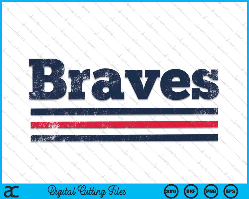 Vintage Braves Shirt Retro Throwback SVG PNG Digital Cutting Files –  creativeusarts