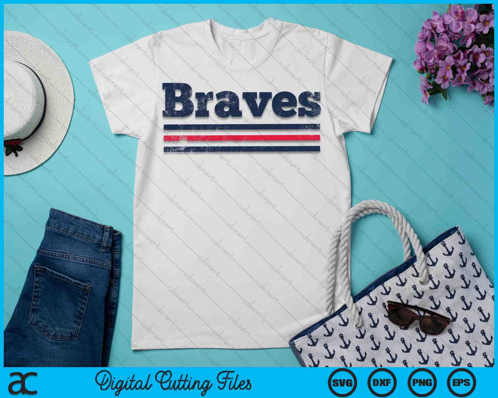 Vintage Braves Shirt Retro Throwback SVG PNG Digital Cutting Files –  creativeusarts