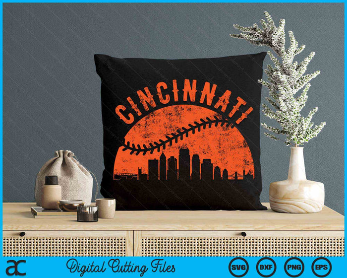 Vintage Cincinnati Baseball SVG PNG Digital Cutting Files