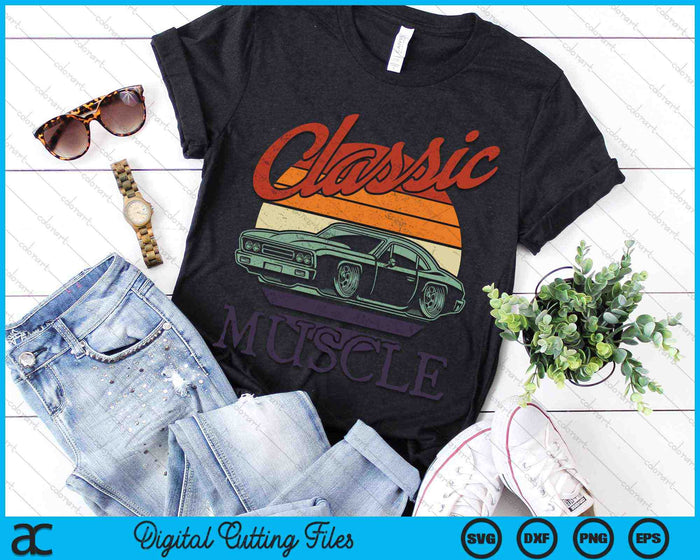 Vintage Classic Muscle Car SVG PNG Digital Cutting Files Vintage Classic Muscle Car SVG PNG Digital Cutting Files