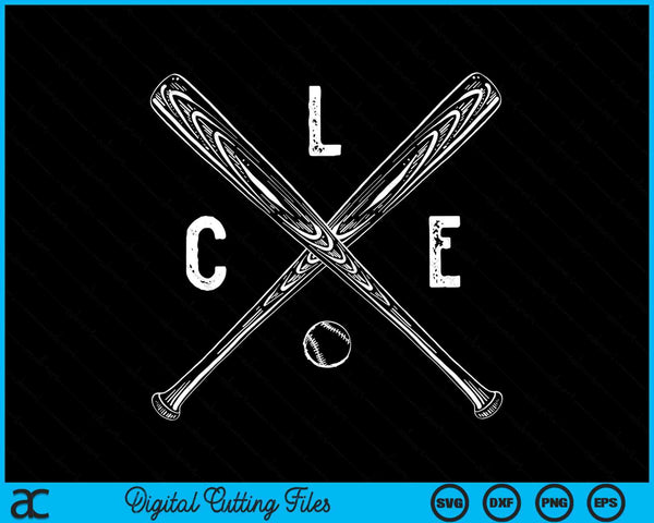 Vintage Cleveland Béisbol Cleveland Ohio SVG PNG Archivo de corte digital