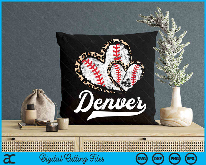 Vintage Denver Baseball Leopard Heart Baseball Fans SVG PNG Digital Cutting Files Vintage Denver Baseball Leopard Heart Baseball Fans SVG PNG Digital Cutting Files