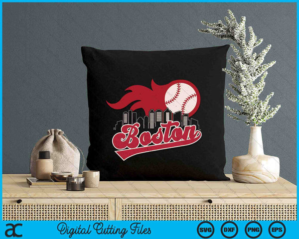 Vintage Distressed Boston Baseball Lovers SVG PNG Digital Printable Files