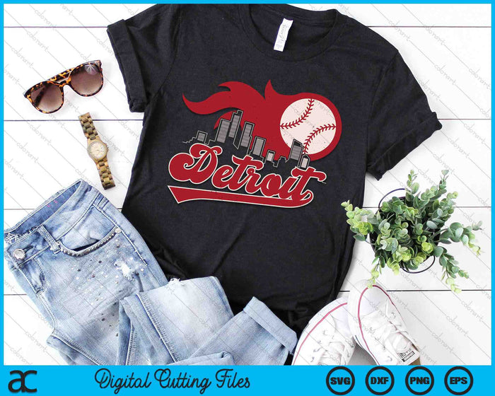 Vintage Distressed Detroit Baseball Lovers SVG PNG Digital Printable Files Vintage Distressed Detroit Baseball Lovers SVG PNG Digital Printable Files