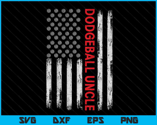 Vintage Dodgeball Uncle USA Flag SVG PNG Digital Printable Files