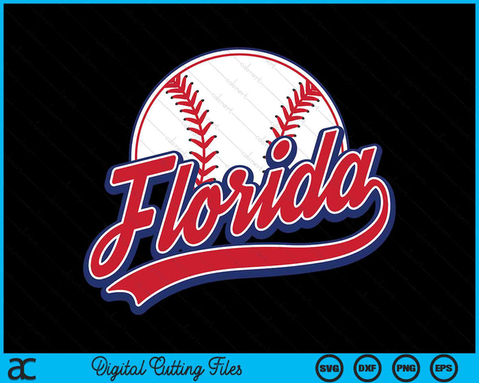 Vintage Florida Cityscape Baseball SVG PNG Digital Cutting Files Vintage Florida Cityscape Baseball SVG PNG Digital Cutting Files