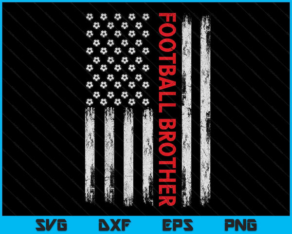 Vintage Football Brother USA Flag SVG PNG Digital Printable Files