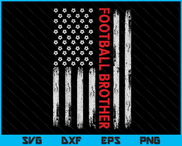 Vintage Football Brother USA Flag SVG PNG Digital Printable Files Vintage Football Brother USA Flag SVG PNG Digital Printable Files