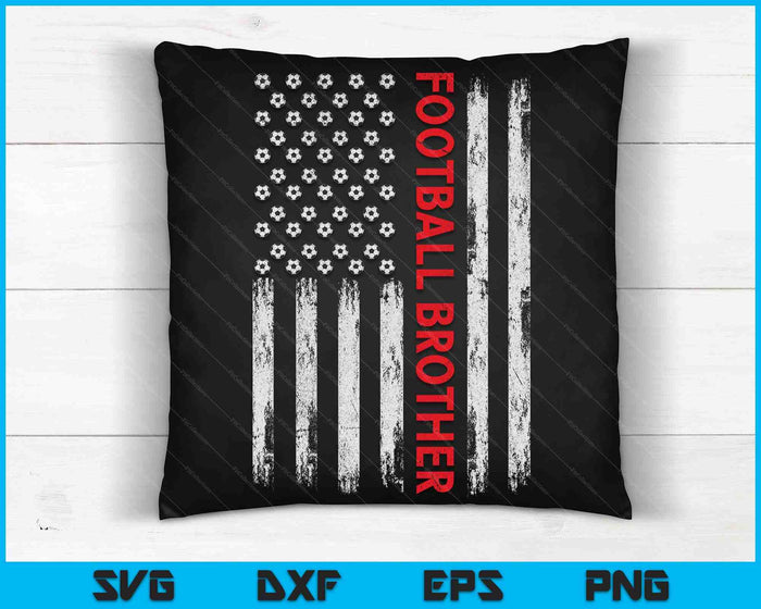 Vintage Football Brother USA Flag SVG PNG Digital Printable Files Vintage Football Brother USA Flag SVG PNG Digital Printable Files
