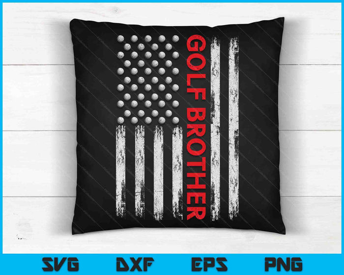 Vintage Golf Brother USA Flag SVG PNG Digital Printable Files Vintage Golf Brother USA Flag SVG PNG Digital Printable Files