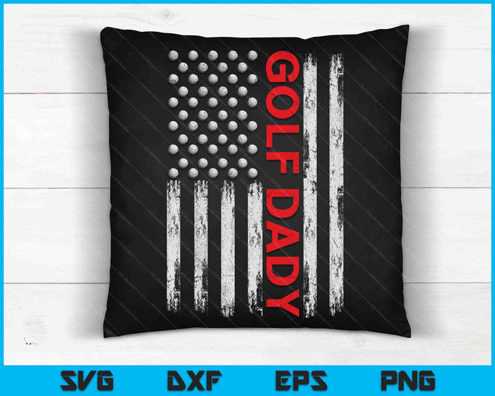 Vintage Golf Dady USA Flag SVG PNG Digital Printable Files Vintage Golf Dady USA Flag SVG PNG Digital Printable Files