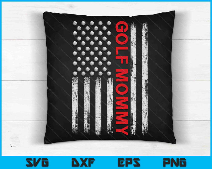 Vintage Golf Mommy USA Flag SVG PNG Digital Printable Files Vintage Golf Mommy USA Flag SVG PNG Digital Printable Files