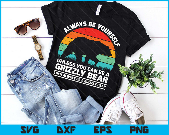 Vintage Grizzly Bear Animal Lover Retro Cute Grizzly Bear SVG PNG Digital Printable Files Vintage Grizzly Bear Animal Lover Retro Cute Grizzly Bear SVG PNG Digital Printable Files