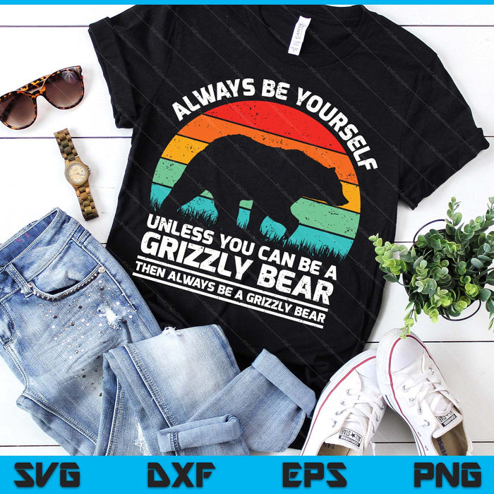 Vintage Grizzly Bear Animal Lover Retro Cute Grizzly Bear SVG PNG Digital Printable Files Vintage Grizzly Bear Animal Lover Retro Cute Grizzly Bear SVG PNG Digital Printable Files