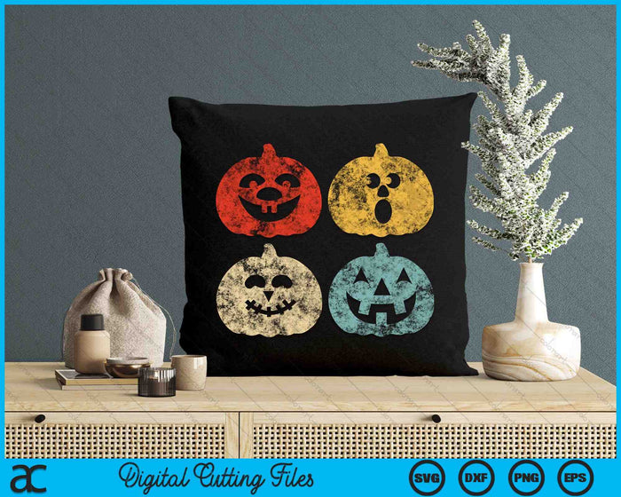 Vintage Halloween Calabaza Divertido Retro SVG PNG Archivos de Corte Digital Vintage Halloween Calabaza Divertido Retro SVG PNG Archivos de Corte Digital