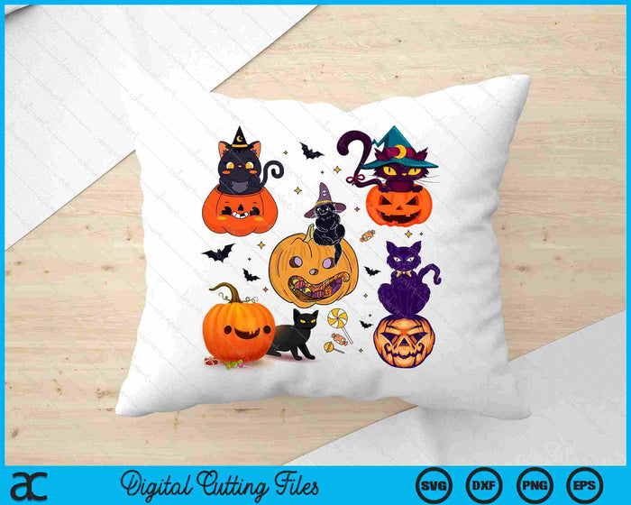 Vintage Halloween, Retro Halloween, Pumpkins, Black Cats SVG PNG Digital Cutting File Vintage Halloween, Retro Halloween, Pumpkins, Black Cats SVG PNG Digital Cutting File