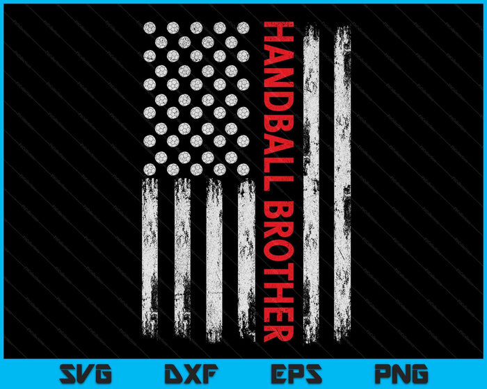 Vintage Handball Brother USA Flag SVG PNG Digital Printable Files Vintage Handball Brother USA Flag SVG PNG Digital Printable Files