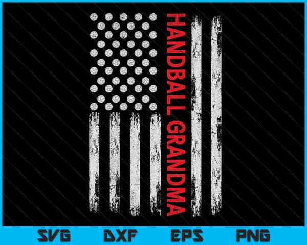 Vintage Handball Grandma USA Flag SVG PNG Digital Printable Files