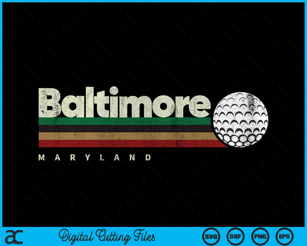 Vintage Hockey Baltimore City Hockey Retro Stripes SVG PNG Digital Cutting File