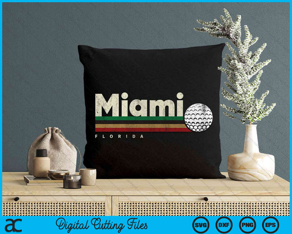 Vintage Hockey Miami City Hockey Retro Stripes SVG PNG Digital Cutting File