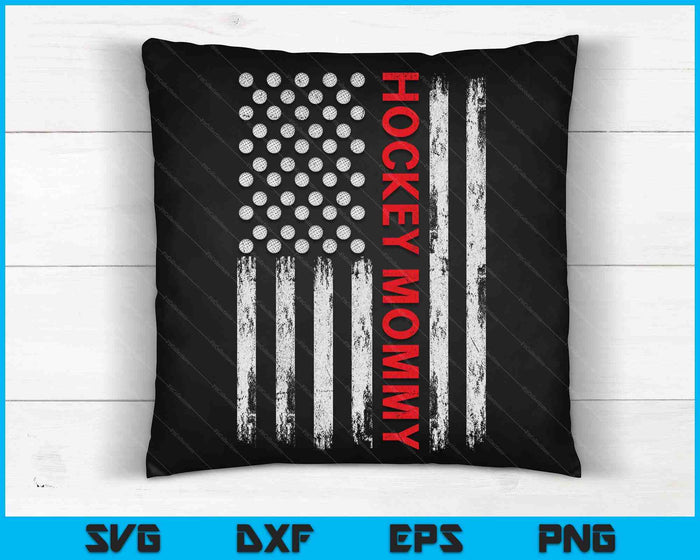Vintage Hockey Mommy USA Flag SVG PNG Digital Printable Files Vintage Hockey Mommy USA Flag SVG PNG Digital Printable Files