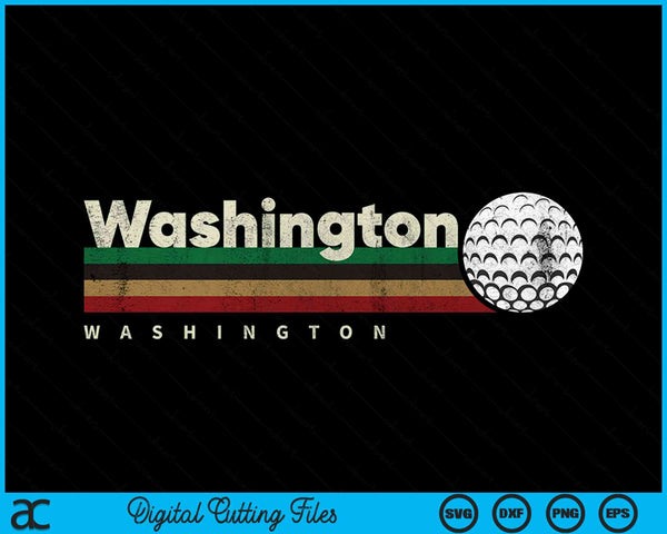 Vintage Hockey Washington City Hockey Retro Stripes SVG PNG Digital Cutting File