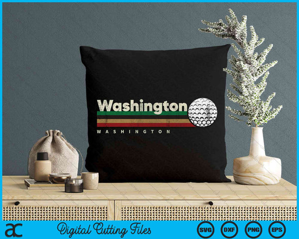 Vintage Hockey Washington City Hockey Retro Stripes SVG PNG Digital Cutting File