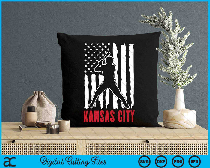 Vintage Kansas City American Flag Distressed Baseball SVG PNG Digital Cutting Files Vintage Kansas City American Flag Distressed Baseball SVG PNG Digital Cutting Files