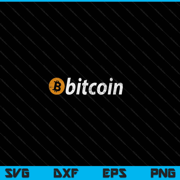 Vintage Look Bitcoin Logo SVG PNG Cutting Printable Files