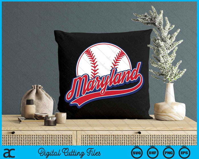 Vintage Maryland Cityscape Baseball SVG PNG Digital Cutting Files Vintage Maryland Cityscape Baseball SVG PNG Digital Cutting Files