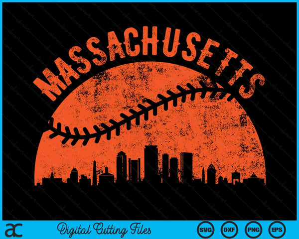 Vintage Massachusetts honkbal SVG PNG digitale snijbestanden