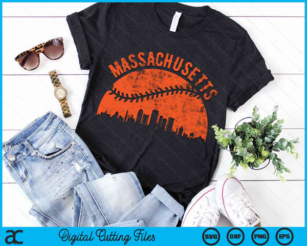 Vintage Massachusetts honkbal SVG PNG digitale snijbestanden