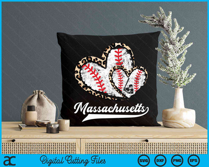Vintage Massachusetts Baseball Leopard Heart Baseball Fans SVG PNG Digital Cutting Files Vintage Massachusetts Baseball Leopard Heart Baseball Fans SVG PNG Digital Cutting Files