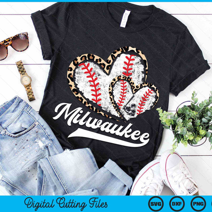Vintage Milwaukee Baseball Leopard Heart Baseball Fans SVG PNG Digital Cutting Files Vintage Milwaukee Baseball Leopard Heart Baseball Fans SVG PNG Digital Cutting Files