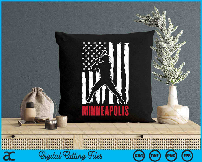 Vintage Minneapolis American Flag Distressed Baseball SVG PNG Digital Cutting Files Vintage Minneapolis American Flag Distressed Baseball SVG PNG Digital Cutting Files
