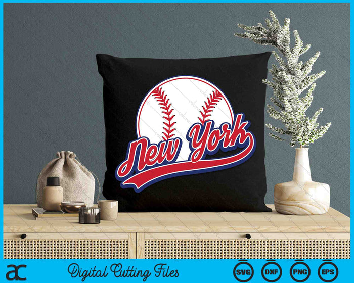 Vintage New York Cityscape Baseball SVG PNG Digital Cutting Files Vintage New York Cityscape Baseball SVG PNG Digital Cutting Files