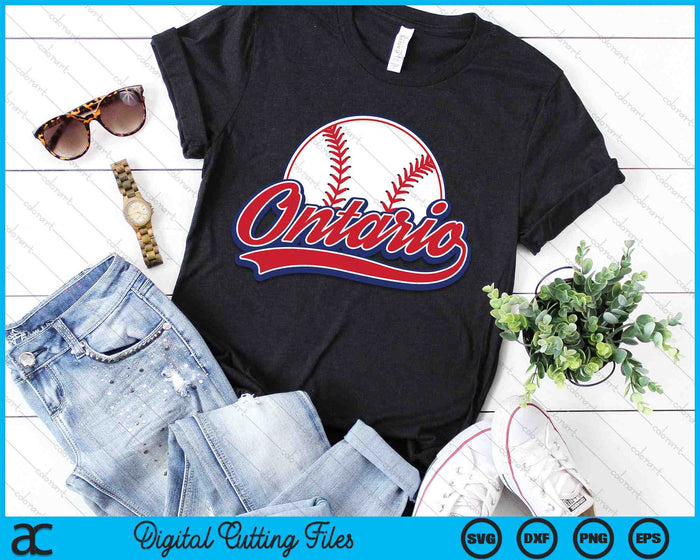 Vintage Ontaria Cityscape Baseball SVG PNG Digital Cutting Files Vintage Ontaria Cityscape Baseball SVG PNG Digital Cutting Files