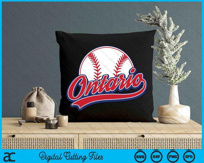Vintage Ontaria Cityscape Baseball SVG PNG Digital Cutting Files Vintage Ontaria Cityscape Baseball SVG PNG Digital Cutting Files