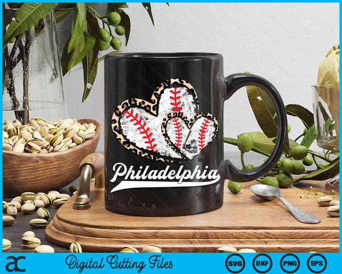 Vintage Philadelphia Baseball Leopard Heart Baseball Fans SVG PNG Digital Cutting Files Vintage Philadelphia Baseball Leopard Heart Baseball Fans SVG PNG Digital Cutting Files